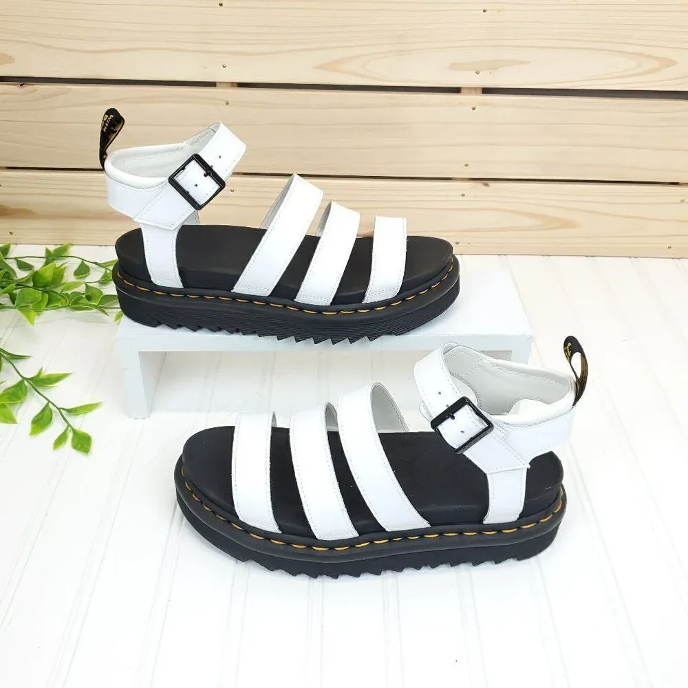 Dr. Martens Women's Blaire Hydro Leather Strap Sandals Size 9